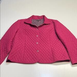 TARA JONES Womens Red Quilted Jacket / Coat